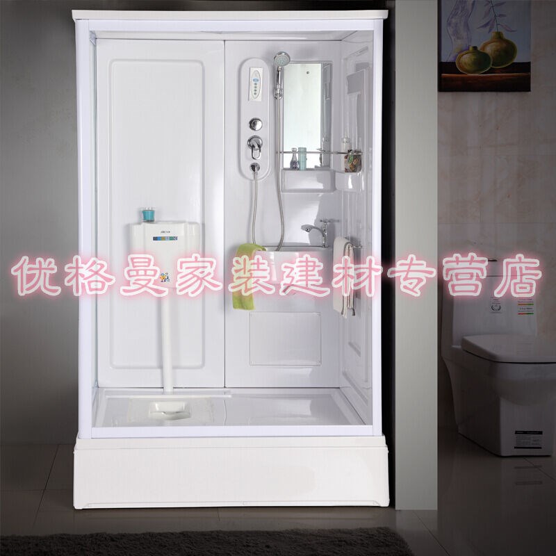 整体卫生间一体式蹲坑淋浴房沐浴房集成移动厕所浴室正开门左蹲坑