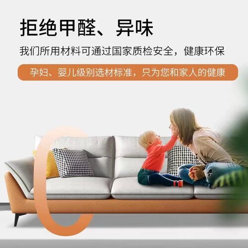 免洗科技布沙发客厅小户型意式极简办公室现代简约直排休闲小沙发