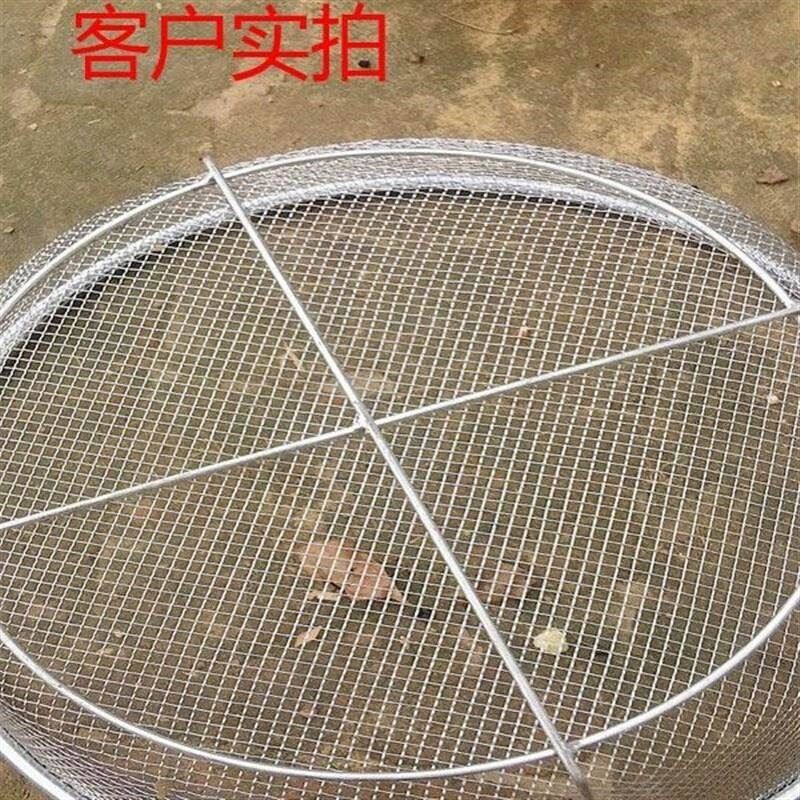 圆形铁筛a子加厚加深抗压手持过滤分离筛选筛网筐沥水沥油铁丝网