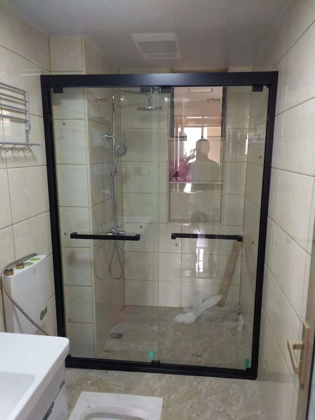 整体家用不锈钢淋浴房浴室卫生间隔断干湿分离移门洗澡间玻璃门