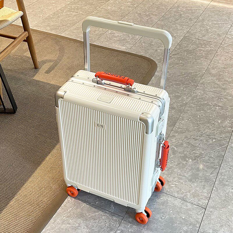 宽拉杆行李箱女铝框20寸登机箱静音万向轮旅行箱大容量密码皮箱子