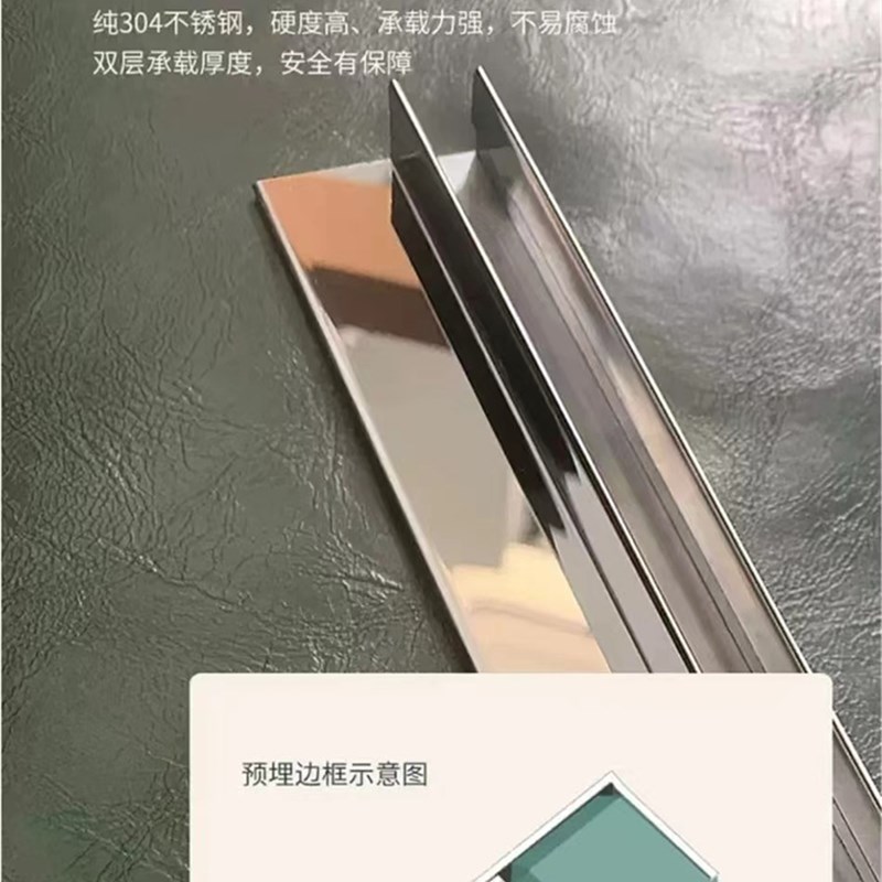 极简无框淋浴房一字型隔断玻璃门干湿分离卫生间家用洗澡浴屏