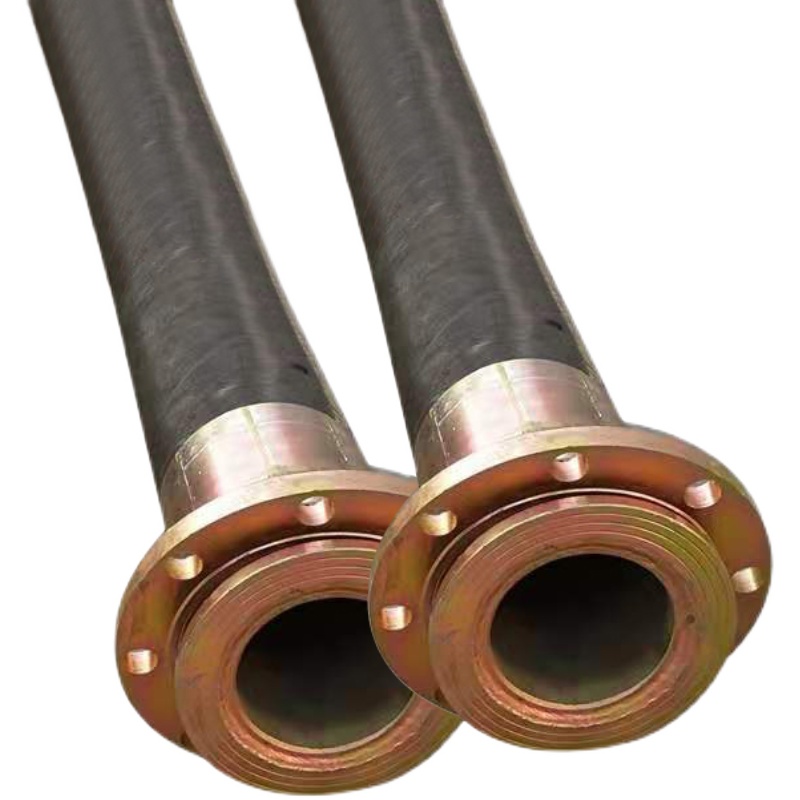 法兰高压钢丝橡胶软管2寸3/4寸超高压排污泥浆水管DN80/200橡胶管