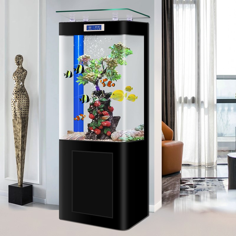 新款鱼缸客厅家用立式底过滤中小型方缸一体成型生态免换水水族箱