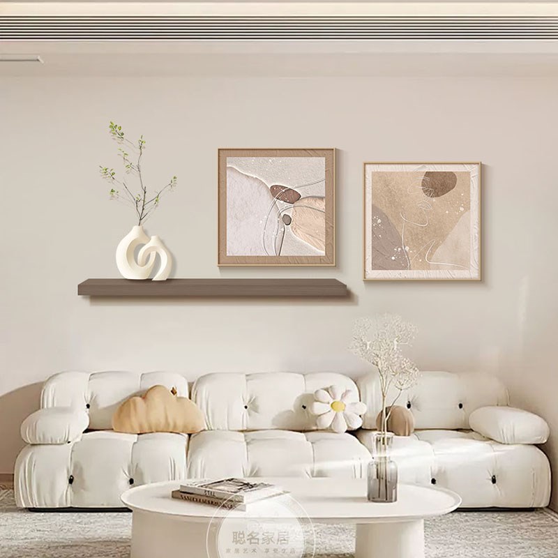 时来运转客厅装饰画高级感电视沙发背景墙挂画2024新款餐厅组合画