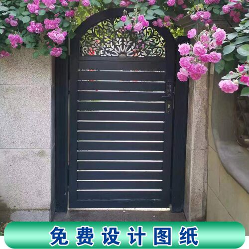 铝合大门入户铝艺大门别墅庭院门门铝合J金围墙推拉门窗院子门电