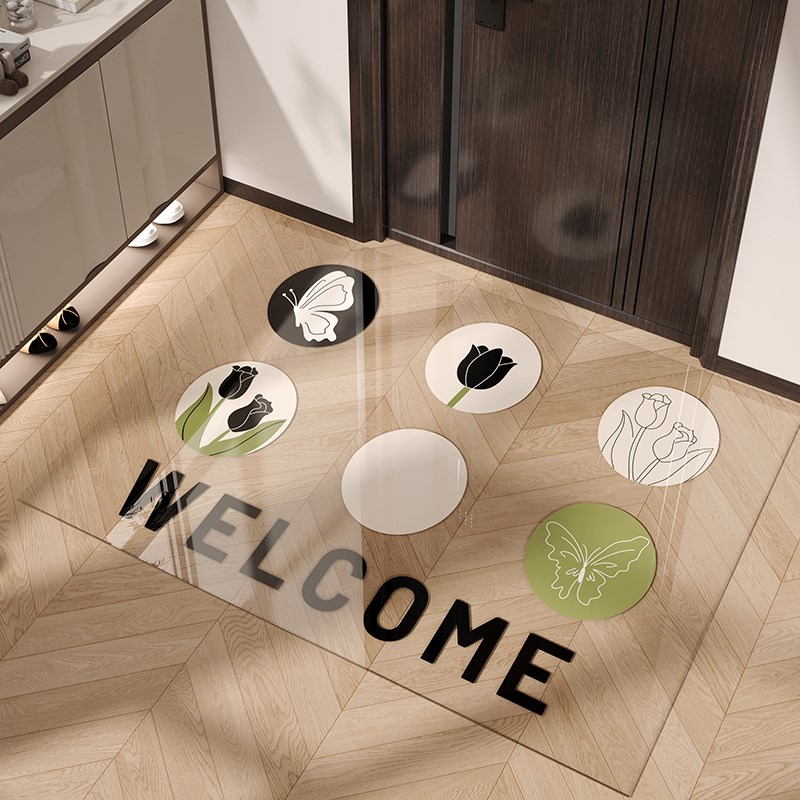 地垫入户门地垫软玻璃PVC透明门垫玄关大门口进门脚垫耐脏防滑垫