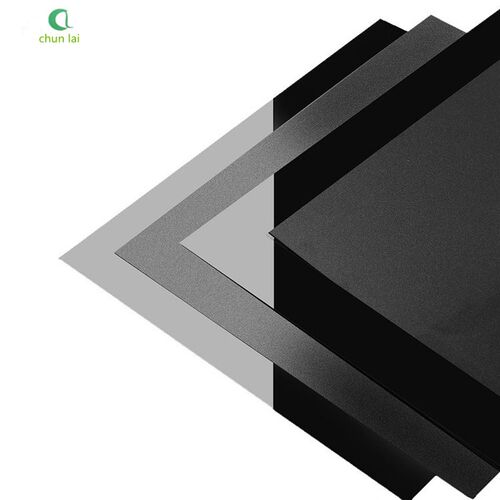 面板丝印材单面0胶片防火pc黑色卷材PC板磨砂V片燃pc级阻黑色黑色