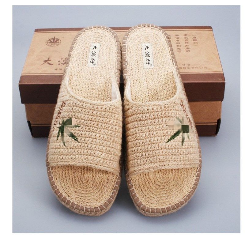 汗脚草鞋拖鞋甘谷麻鞋男女夏纯手工编织鞋吸汗透气干爽凉拖汉麻,流行男鞋,一字拖,淘宝优惠券,粉丝福利购,淘宝优惠卷