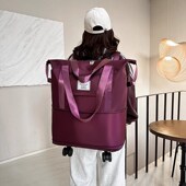 旅行包大容量女可拆卸轮子出v差短途旅行学生可套拉杆箱便携行李