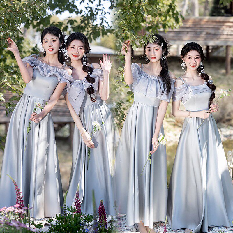 姐妹团伴b娘服2025新款春夏季显瘦气质简约小众小个子平时可穿大