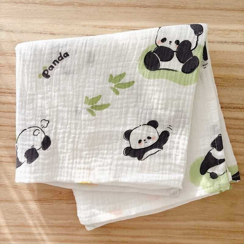 2条装薄款婴儿纱布盖毯裹布吸水纱布巾春夏季棉包被洗澡浴巾