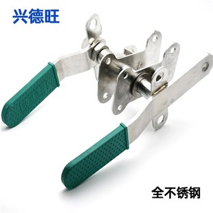 304不锈钢工业设备门拉手压紧式猪舍门锁扣食品机械旋转门把手