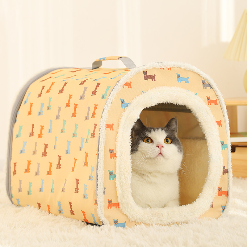 猫窝冬季保暖封闭式秋冬款猫房子狗窝帐篷猫垫子冬天流浪猫窝猫屋