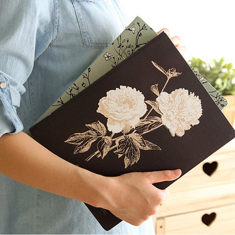 韩款文具手绘素描本外壳B5 9孔活页夹笔记本A5活页纸6孔替芯方格