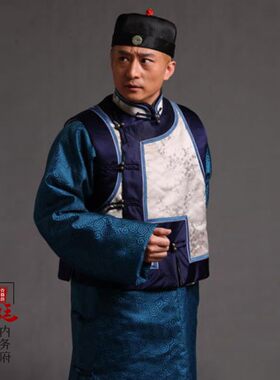 影视古装清朝男古装马褂长袍掌柜服王爷古装民国老W爷服贝勒古装
