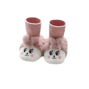 子软底布鞋 保x暖男女宝宝步前鞋 学步不掉 12个月冬季 婴儿袜鞋