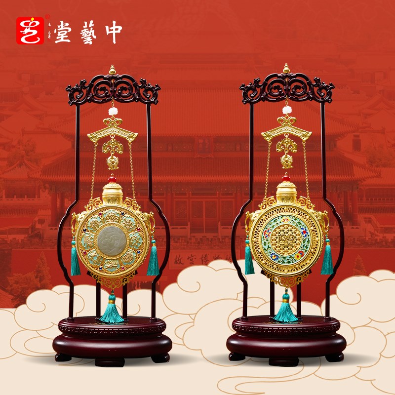 特色摆件礼物《宫韵百年花丝链瓶》I花丝镶嵌国大师袁长君实用