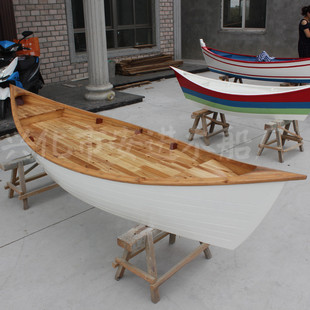 餐饮木船海鲜船欧式木船两头尖装饰船道具船吊顶船景观花船小摆件