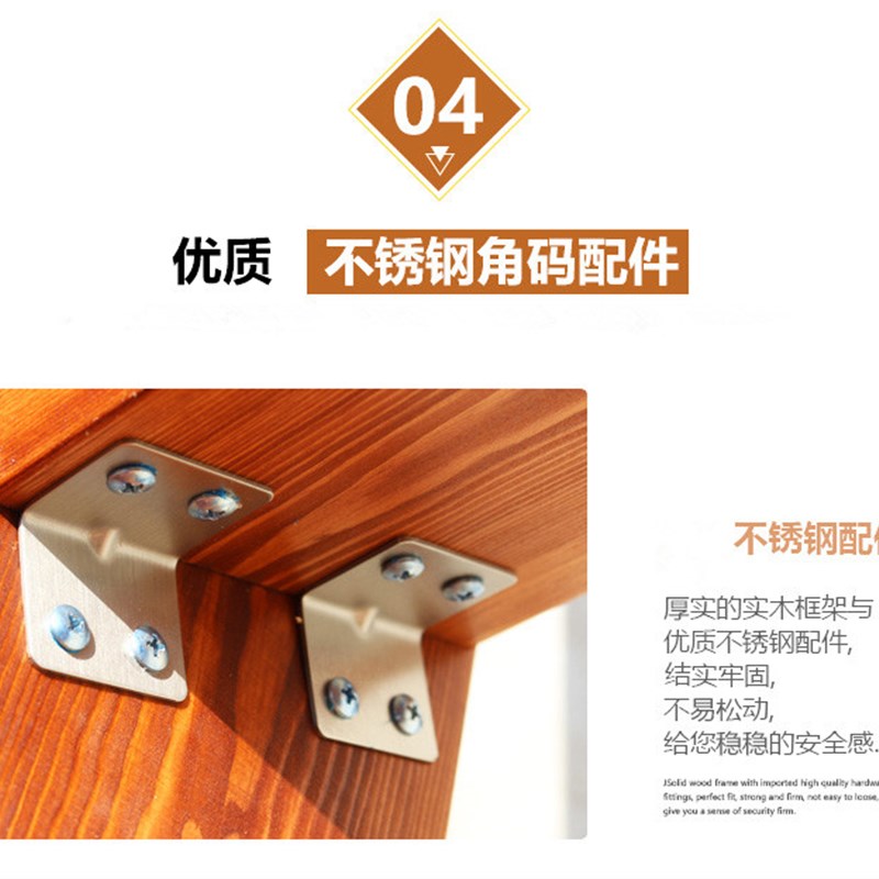 整体扶手实木梯子学生上下床铺带孔家用直梯简易阁楼复式活动楼梯