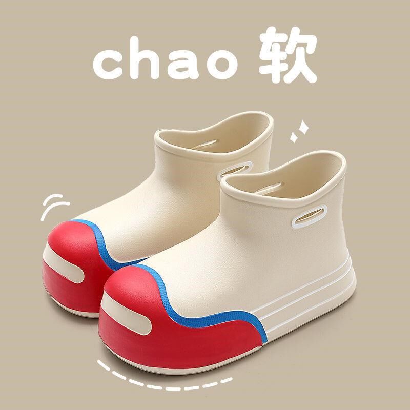 雨鞋女时尚外穿中筒雨靴厚底夏季轻便防水胶鞋防滑短靴水鞋女款