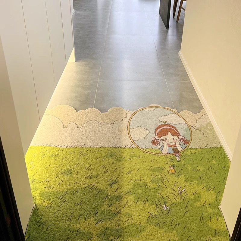 入户门地垫ins风小清新玄关进门丝圈脚垫耐磨耐蹭大门口防滑地毯,居家布艺,入户地垫,淘宝优惠券,粉丝福利购,淘宝优惠卷