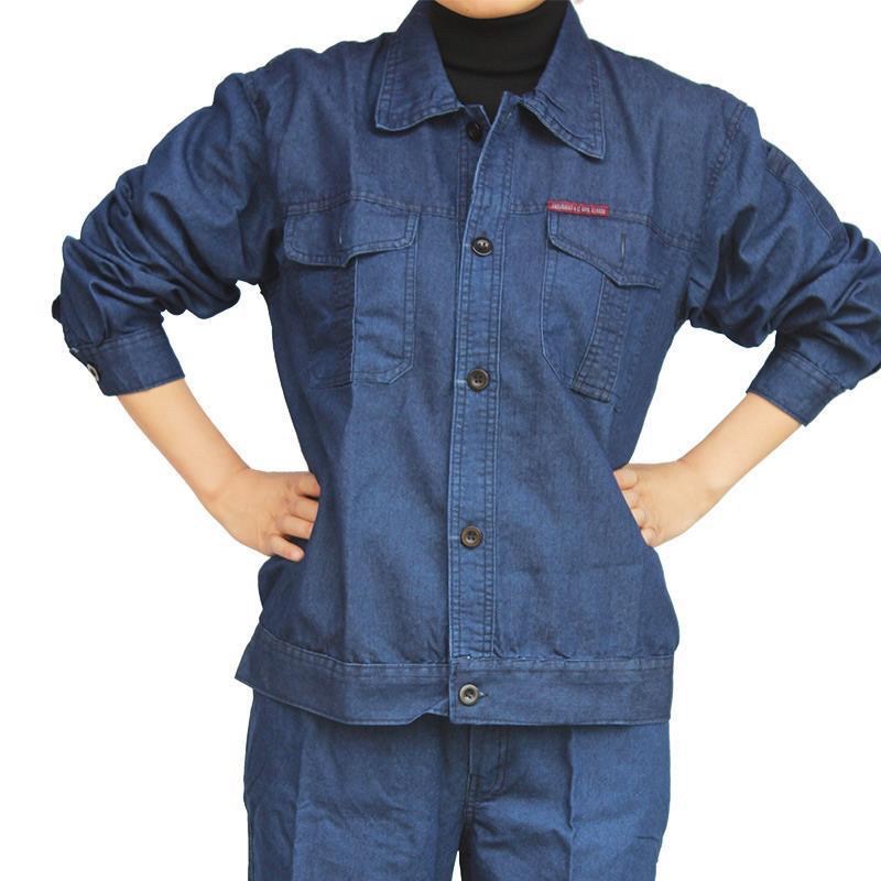 夏季薄款工作服套装m男劳保服焊工劳动耐磨防烫电焊工地建筑工程