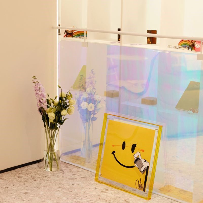 潮流可爱笑脸挂画餐边柜装饰画客厅卧室桌面摆件亚克力相框摆画