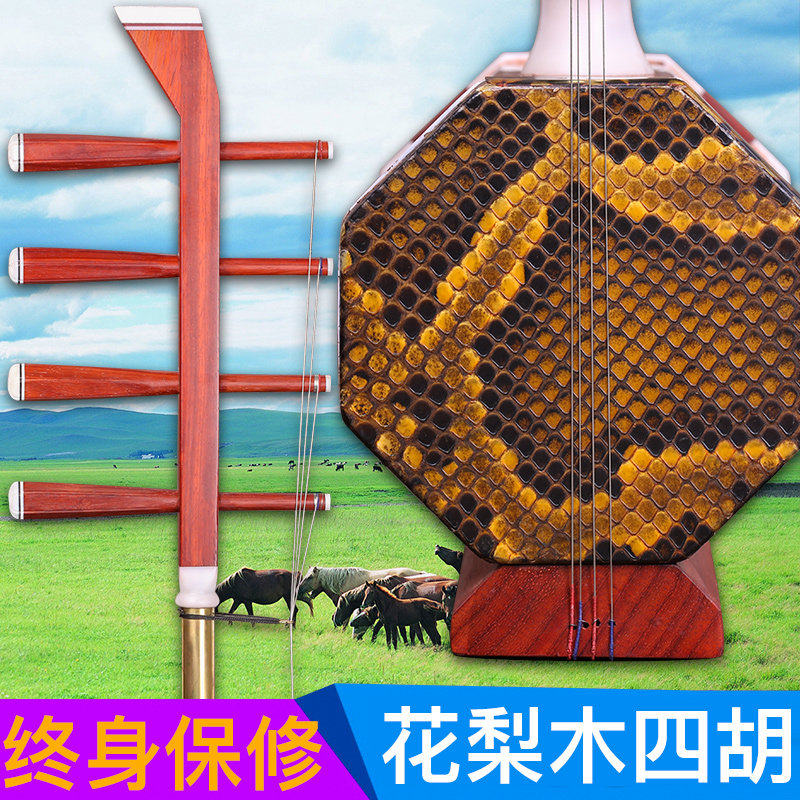 花梨木低音四胡蒙古民族乐器E四胡花梨红木四胡送配件
