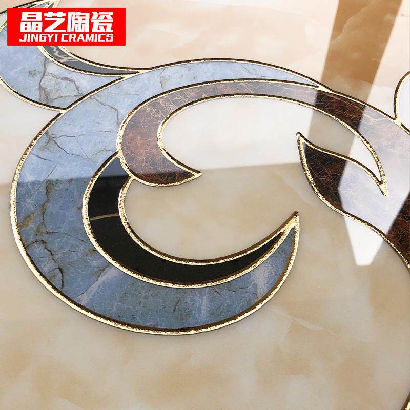 拼花瓷砖欧式客厅地板砖800800拼花图入户过道走廊抛晶拼花地砖