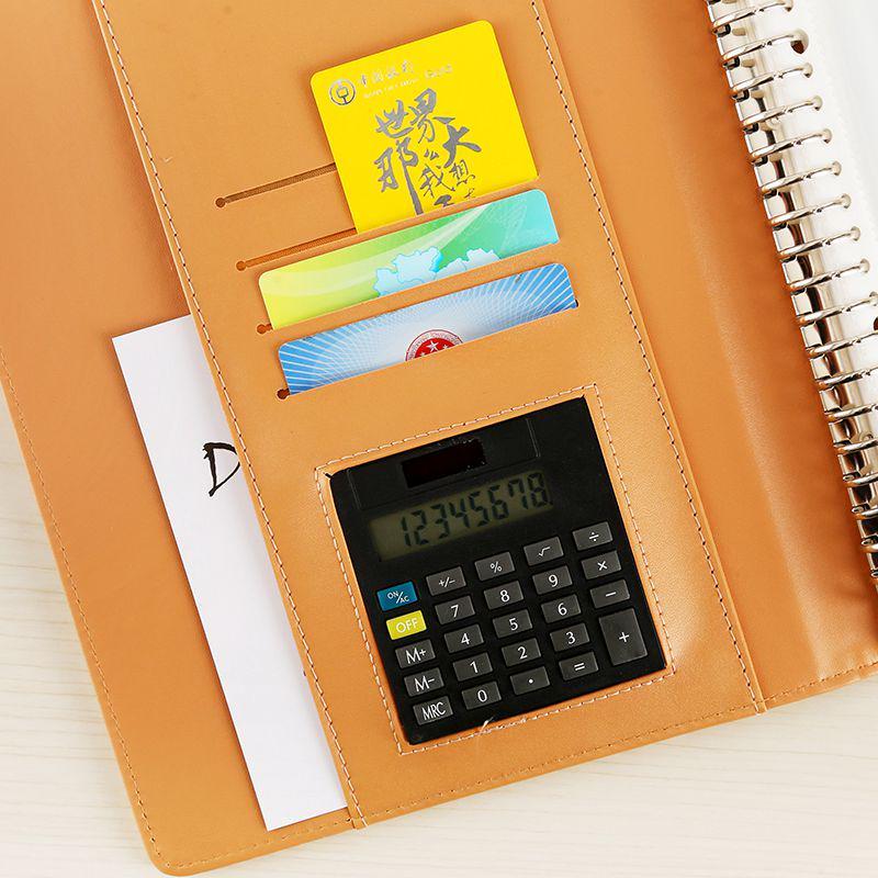 a5收纳册b5文件夹多层插页袋活页票据夹商务多功能资料册带计算机