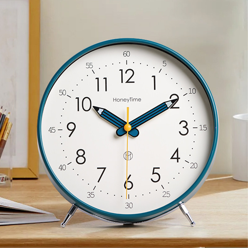 桌面时钟摆台式静音座钟家用时尚闹钟儿童L简约座钟摆件摆放式钟,家居饰品,座钟,淘宝优惠券,粉丝福利购,淘宝优惠卷