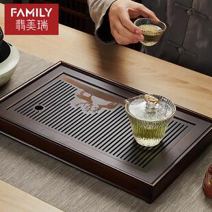 茶盘家用泡茶盘竹制托盘办公室简易储水沥水盘功夫茶具干泡小茶台