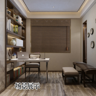 中式 贵品遮光竹帘卷帘竹帘子隔断阳台茶室日式 竹帘子定制竹帘印花