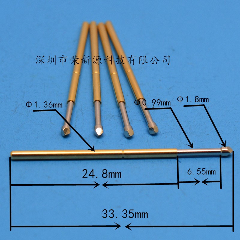 探针P100-T3(菱形头)测试针 1.36mm探针 弹簧针 顶针