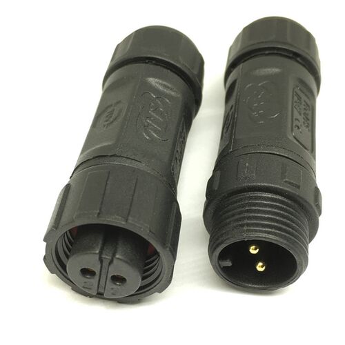 LLT利路通M12-2公母对接传感器防水接头ip68出口认证传感器对接头