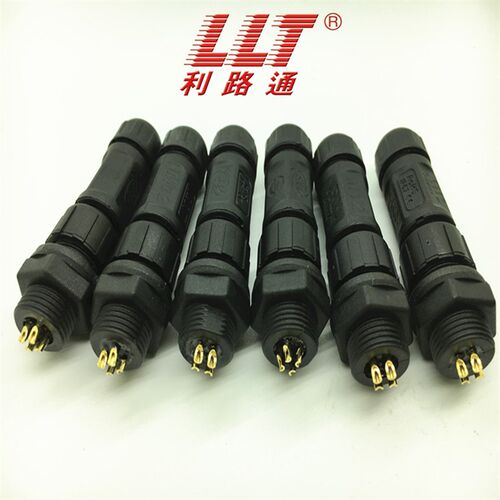 LLT利路通M12线对板防水连接器插头传感器仪器仪表防水插座ip68
