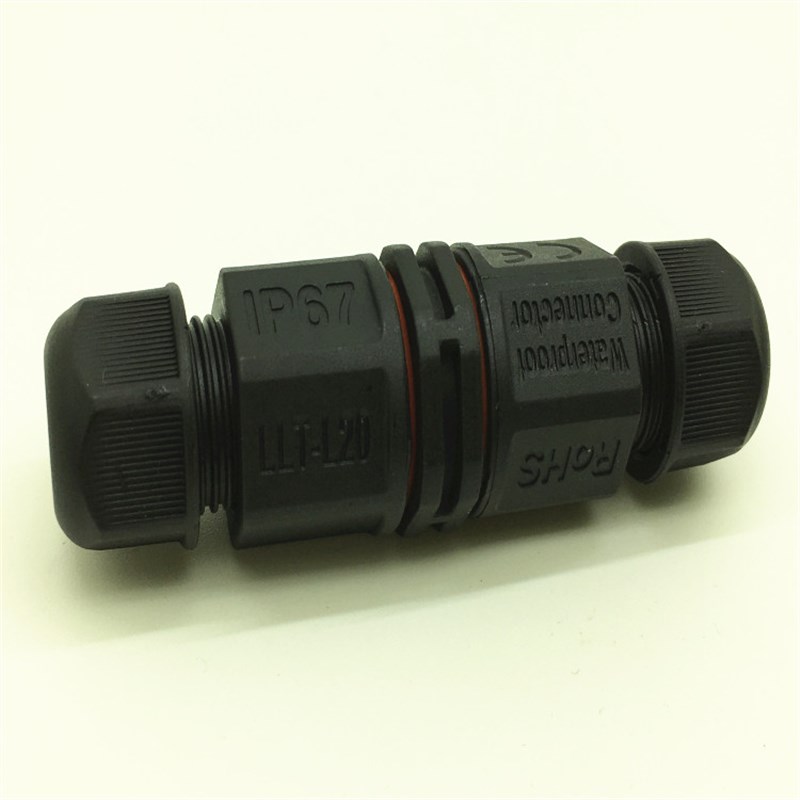 LLT利路通L20-3芯防水连接器 LED模组电源转换螺丝锁线免焊线接头