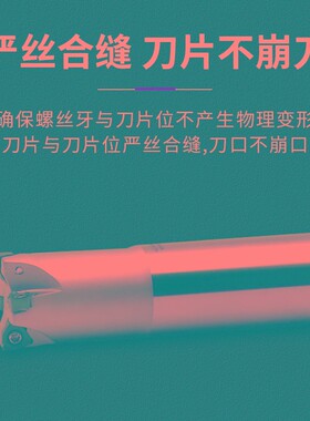 数控重切削快进给抗震铣刀杆R217.96配套WNMU0404双面六角铣刀片