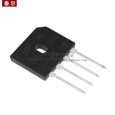 全新直插 GBU1010 10A 1000V 整流桥 扁桥 桥堆 单相