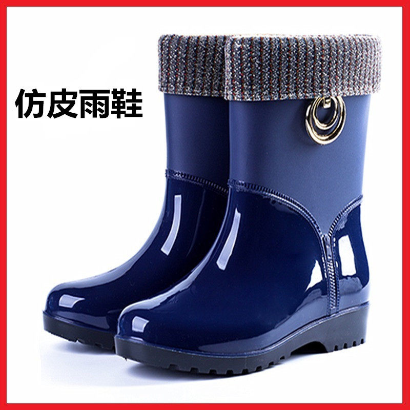 冬季加绒加厚雨鞋雨靴加棉防水男女水鞋中筒水靴保暖防滑劳保胶鞋,流行男鞋,雨鞋,淘宝优惠券,粉丝福利购,淘宝优惠卷
