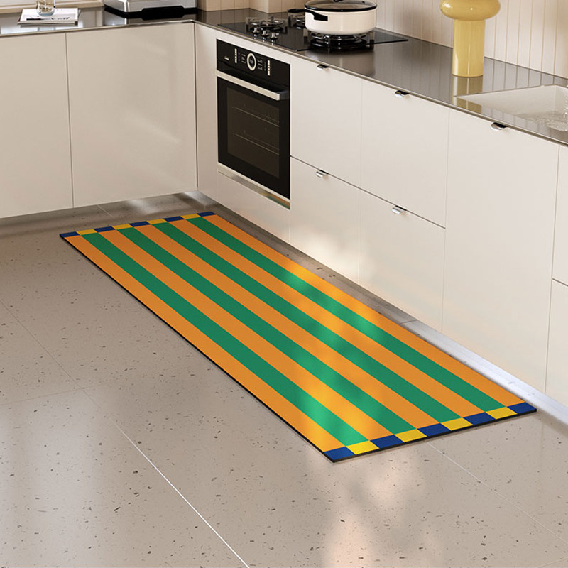 ins风条纹多巴胺软硅藻泥地垫厕所卫生间地毯吸水防滑厨房门垫,居家布艺,厨房地垫,淘宝优惠券,粉丝福利购,淘宝优惠卷