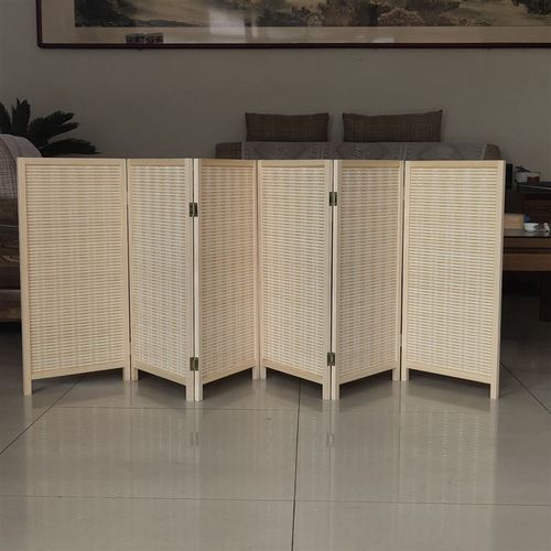 竹片竹编儿童区角办公酒店小屏风隔断活动区域移动折屏玄关