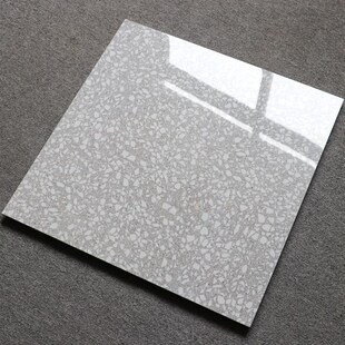 全抛釉水磨石600x600黑色瓷砖客厅灰色亮光防滑地砖厨卫抛光墙砖