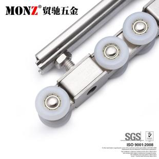 门轮吊轮木门新品 静音钢工程吊轮不八q锈新品 T五金配件拉移门滑轮