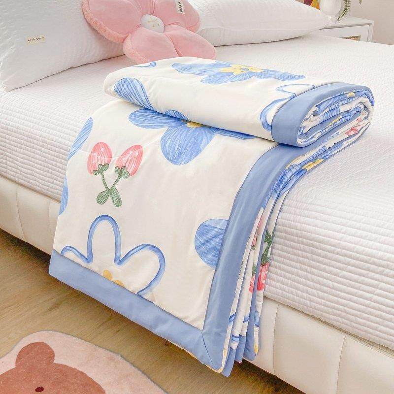 2024年新款手工包边夏凉被空调被双人夏季薄被子单人宿舍夏天被子,床上用品,化纤被,淘宝优惠券,粉丝福利购,淘宝优惠卷
