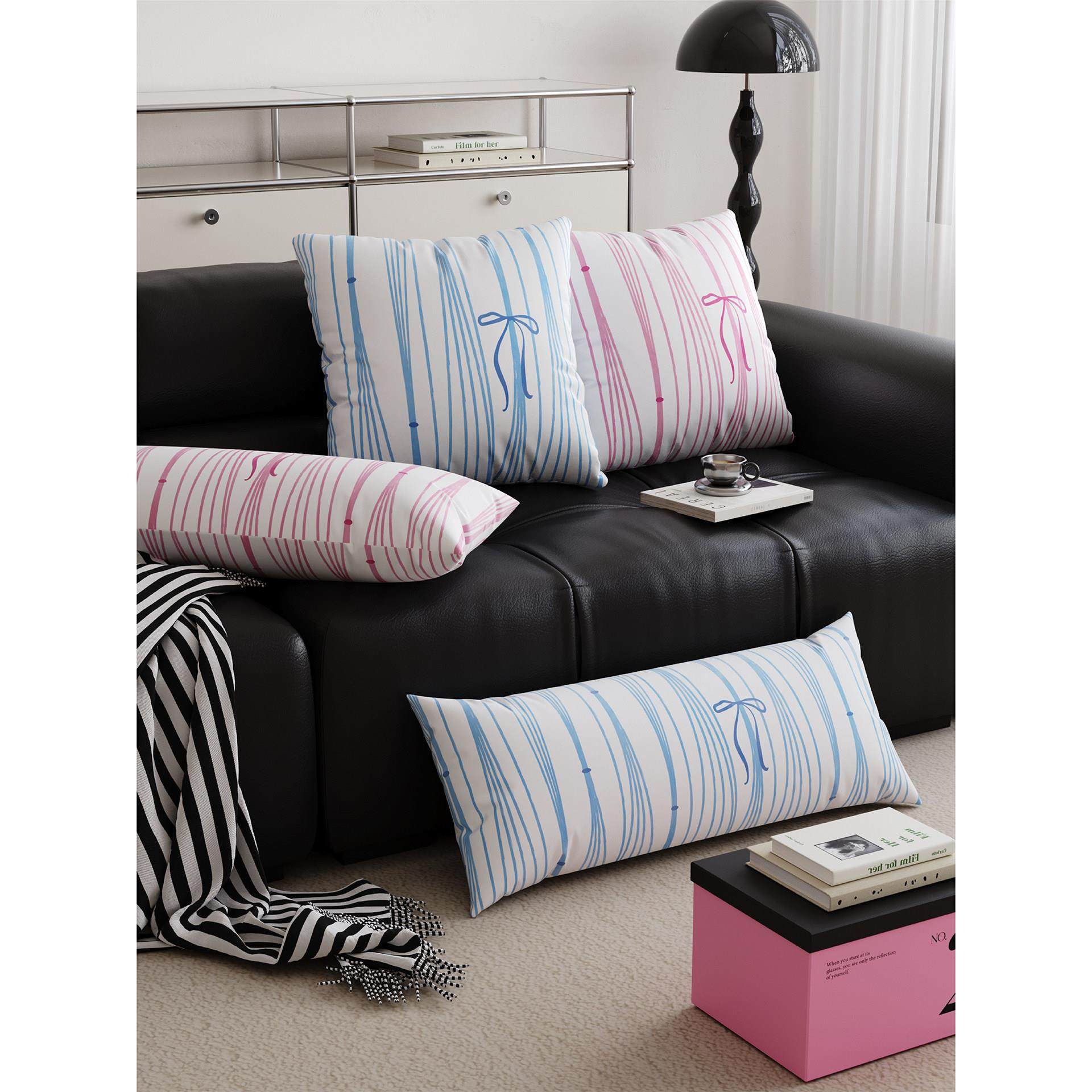 韩系ins风条纹抱枕套靠枕客厅沙发靠垫睡觉长条抱枕床上靠背腰枕,居家布艺,靠垫/抱枕,淘宝优惠券,粉丝福利购,淘宝优惠卷