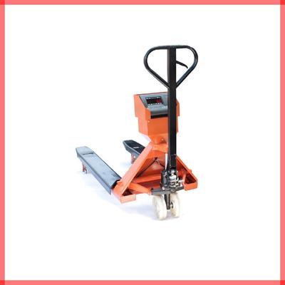 雄衡1-2吨带电子秤功能液压搬运叉车 人力地牛托盘叉车电子磅秤