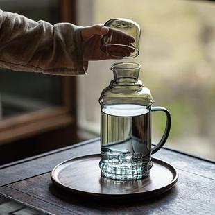 大容量泡茶果汁壶 冷水壶玻璃耐高温高硼硅凉白开水壶水杯家用套装