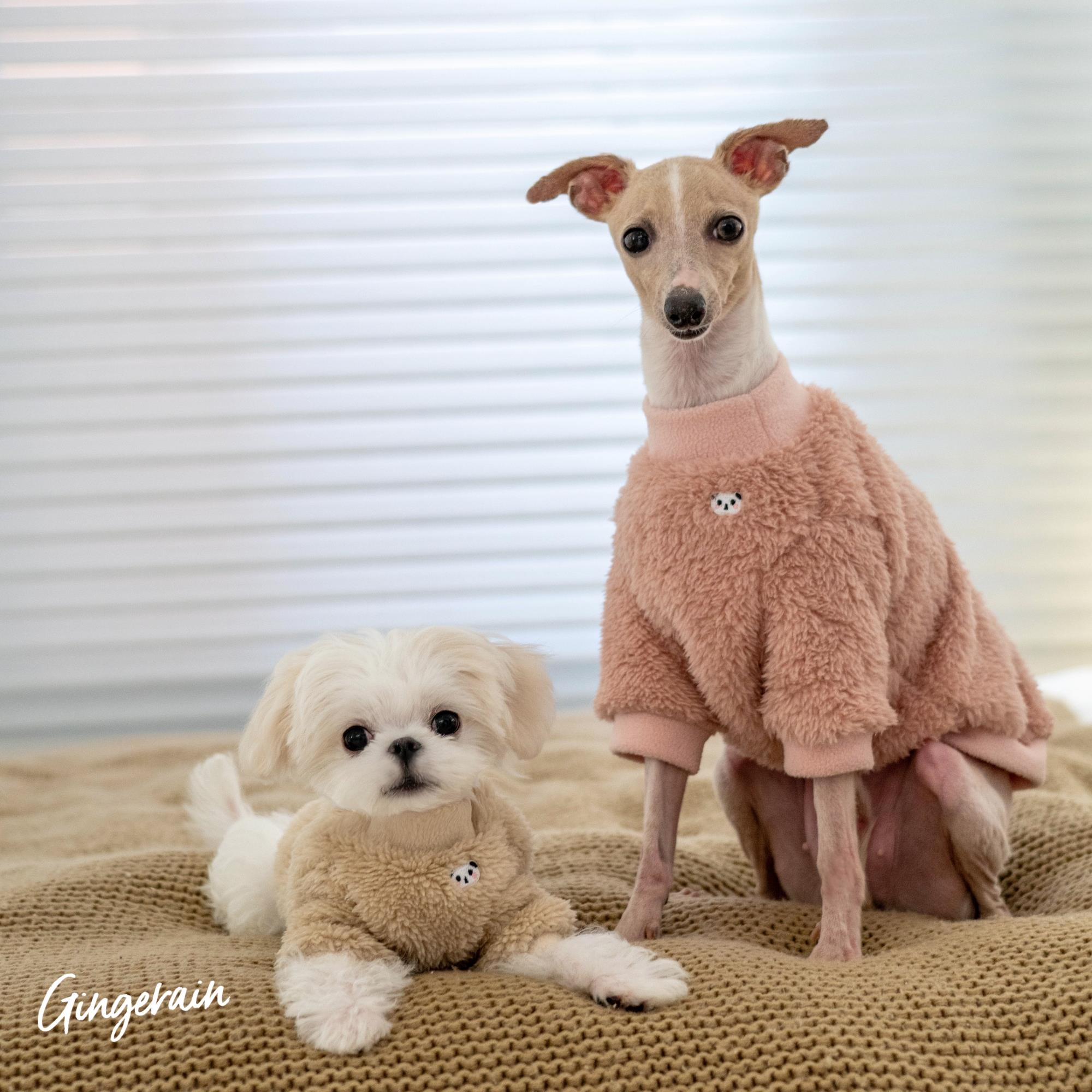 GINGERAIN 宠物狗狗泰迪小型犬舒棉绒自发热护肚超轻睡衣灵缇可卡